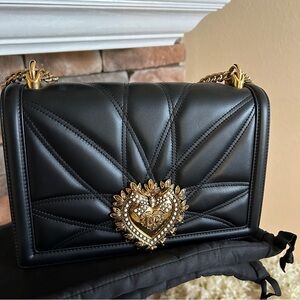 Dolce & Gabbana Large Devotion Bag in Quilted Nappa Leather